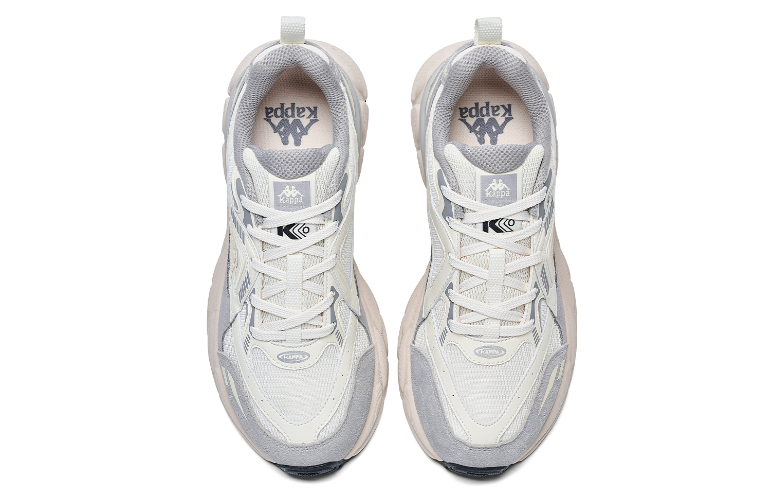 Kappa Slip Resistant Abrasion Resistant Low top Running Shoes Unisex White Gray