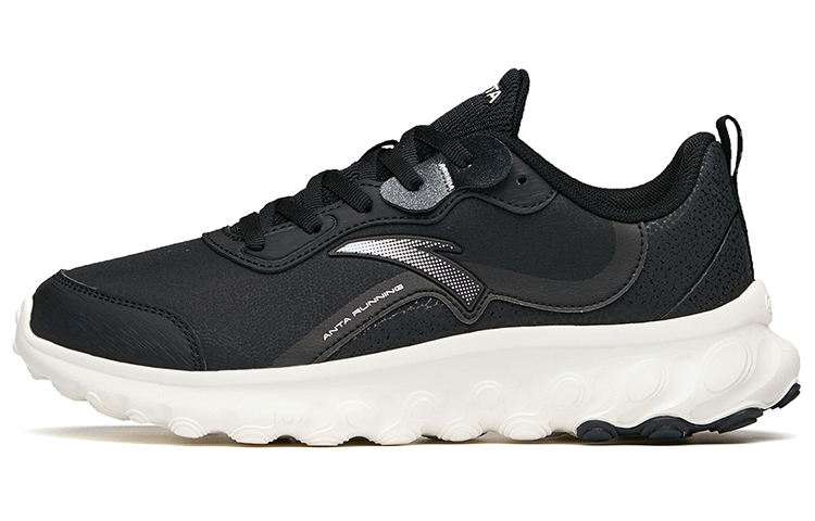 Anta Running Collection Lightweight Breathable Lightweight And Breathable Low top Running Shoes Women’s Black Silver