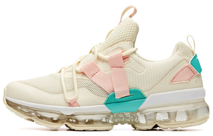 NASA x Anta SEEED Cushioning Slip Resistant Cushioning Slip Resistant Low top Running Shoes Women's Light Beige White