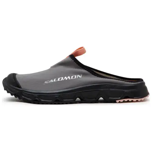 SALOMON RX Slide 3.0 Odor Resistant Slip Resistant Closed Toe Slippers Unisex Gray Black