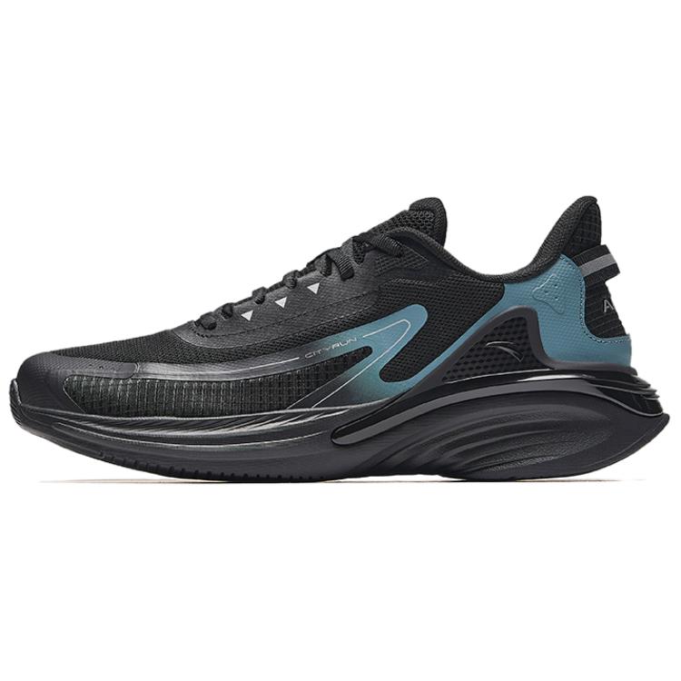 CHAOJIANTA Fabric Slip Resistant Abrasion Resistant Low top Casual Running Shoes Men’s Black Blue