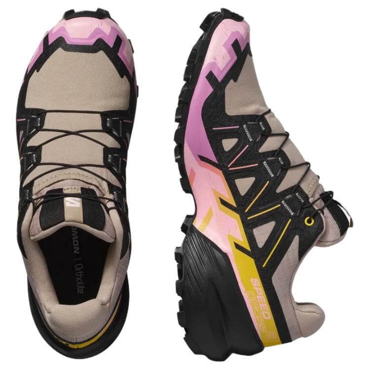 SALOMON Speedcross 6 Trail Running Shoes Women’s Black Brown Pink
