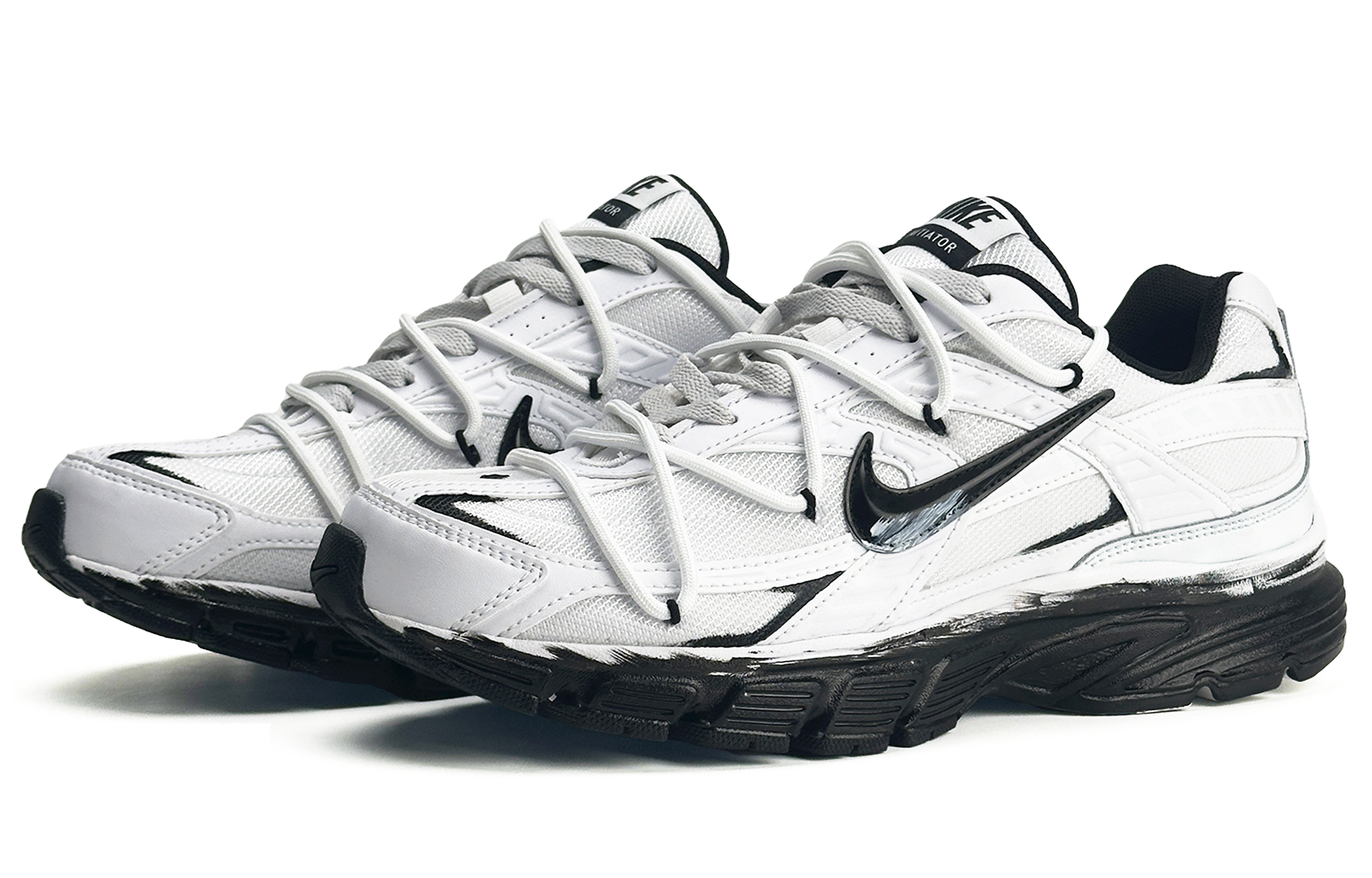 Nike Initiator Running Shoes Unisex Black White Gray
