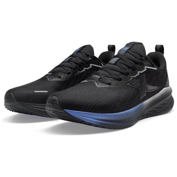 XTEP 5.0LITE Fabric Cushioning Abrasion Resistant Cushioning, Wear Resistant Low top Running Shoes Men’s Black Blue