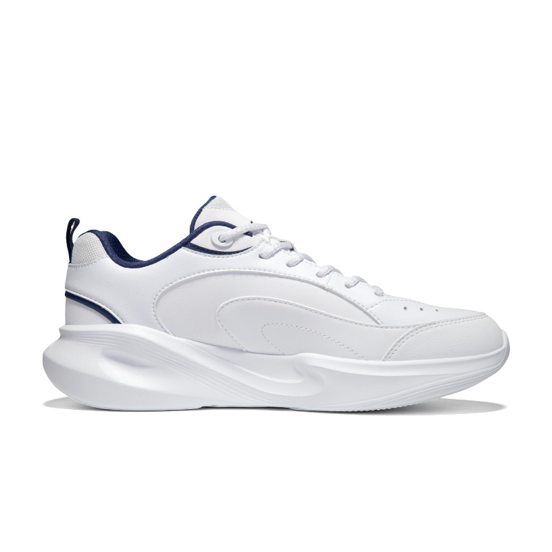 Erke Slip Resistant, Abrasion Resistant, Breathable Low top Running Shoes Men’s White Blue