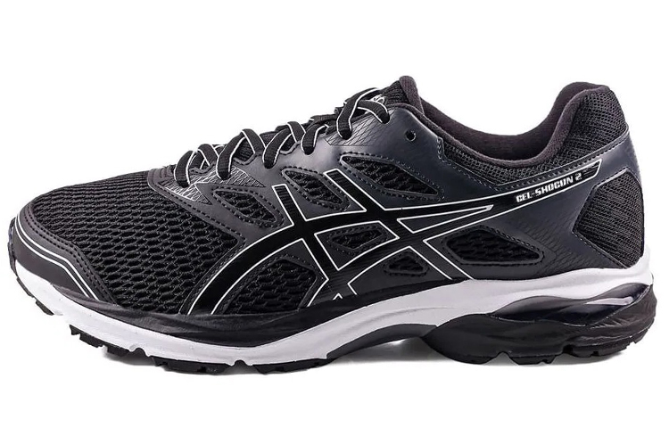 Asics Gel Shogun 2 Comfortable Breathable And Wear resistant Low top Running Shoes Men's Black White