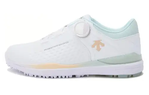 DESCENTE Cushioning Low top Golf Shoes Women's White Green Yellow