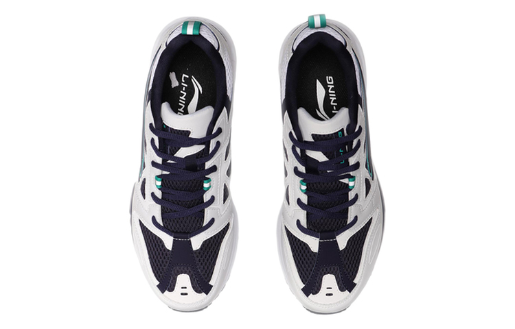 Li Ning Cushioning Lightweight Slip Resistant Low top Running Shoes Men’s White Green