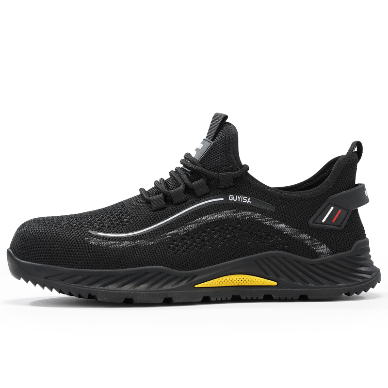 GUYISA Impact Resistant Slip Resistant Low top Outdoor Shoes Men’s Black