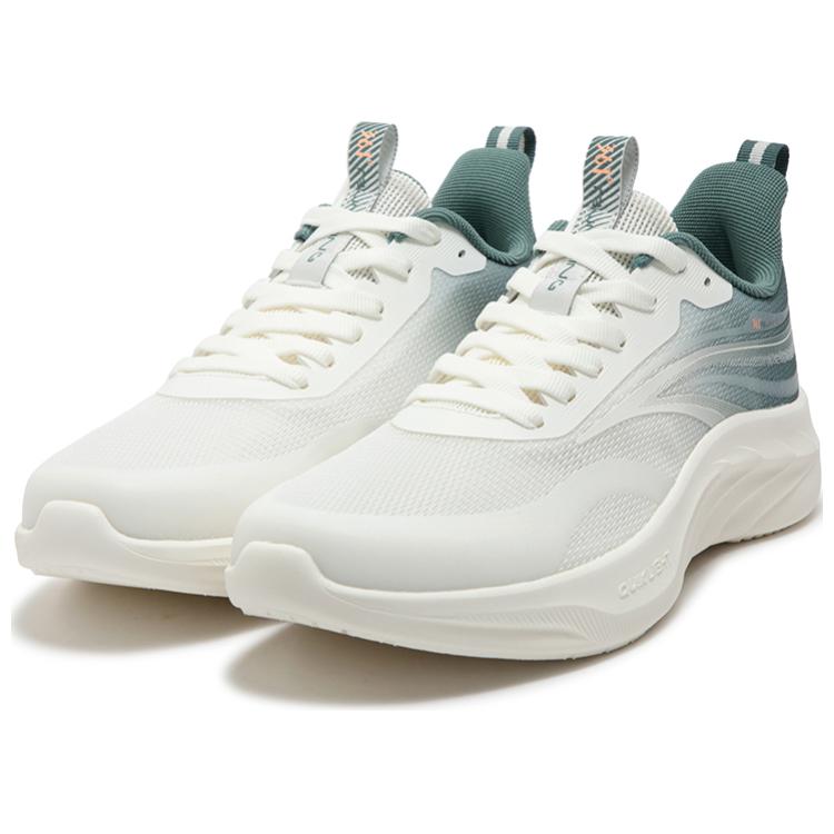 361° Abrasion Resistant Low top Casual Running Shoes Men’s White Green