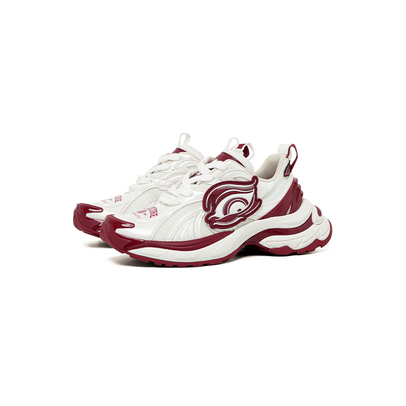 STA x OLD ORDER Cushioning Low top Running Shoes Unisex White Red