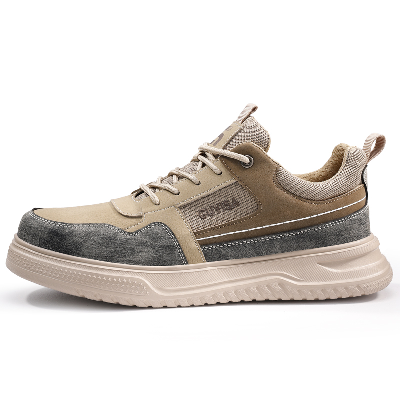 LANOUDUN Impact Resistant Lightweight Low top Outdoor Shoes Men’s Khaki