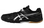 Asics Gel Court Control Lace Up Textile, Synthetic Leather Low top Running Shoes Women's Black White
