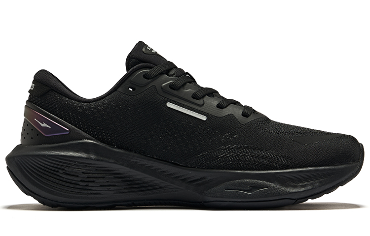 Erke Textile, Synthetic Leather Low top Running Shoes Women’s Jet Black