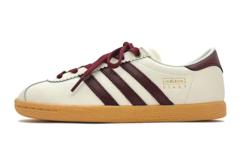Adidas Originals Stadt Slip Resistant Abrasion Resistant Low top Skateboard Shoes Unisex Beige White Red