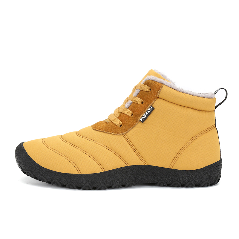 Leyang Fleece Lined Versatile Mid top Outdoor Shoes Unisex Camel