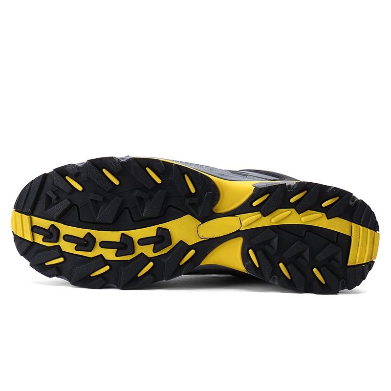 LARNMERN Low top Outdoor Shoes Unisex Black Yellow
