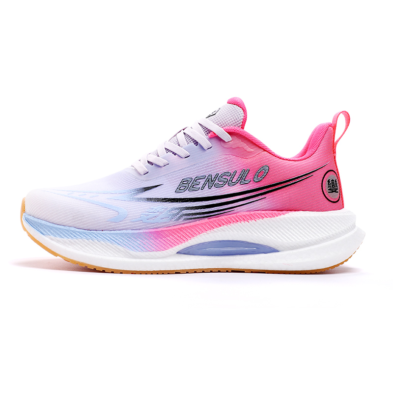 BIANSULONG Cushioning Slip Resistant Abrasion Resistant Low top Casual Training Running Shoes Men’s Light Purple Rose
