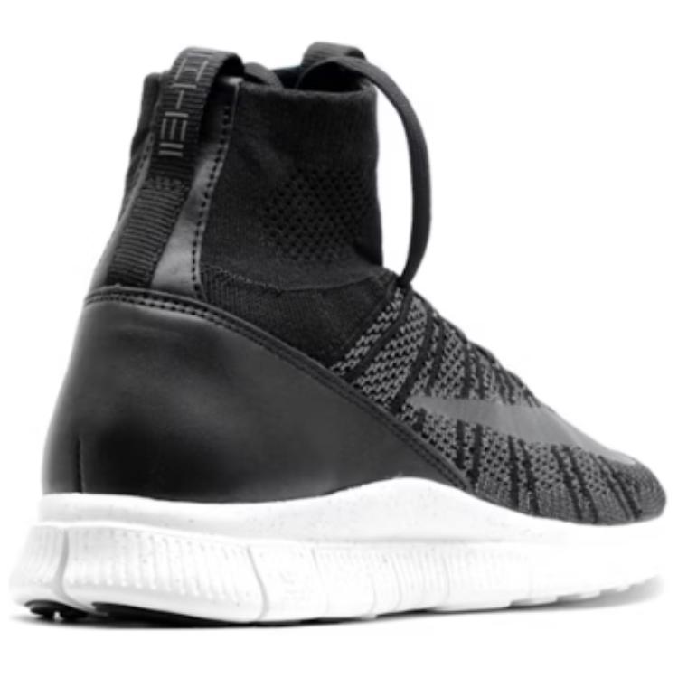 Мужские кроссовки Nike Free Flyknit (черно-серые) — Чёрный / серый — фото 4