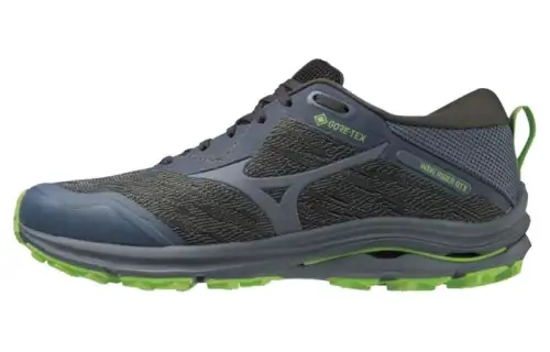 Mizuno Wave Rider 24 Slip Resistant Abrasion Resistant Low top Running Shoes Men's Gray Green