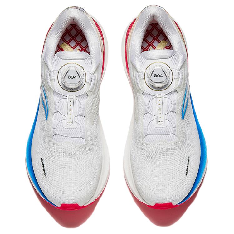 Anta Champion 3PRO Textile, Rubber Abrasion Resistant Low top Casual Running Shoes Men’s White Blue Red