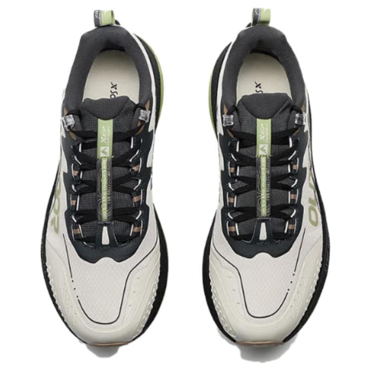 XTEP Kunlun 2.0 Cushioning Slip Resistant Low top Outdoor Shoes Men’s Beige Black Green