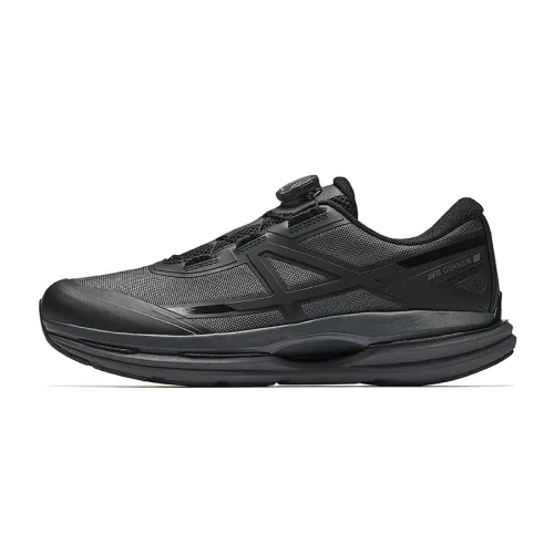 Anta All weather Cushioning Slip Resistant Abrasion Resistant Low top Casual Running Shoes Men's Gray Black