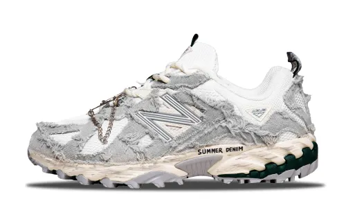 New Balance 610T Textile, Artificial Leather Slip Resistant Abrasion Resistant Low top Outdoor Shoes Unisex Ecru