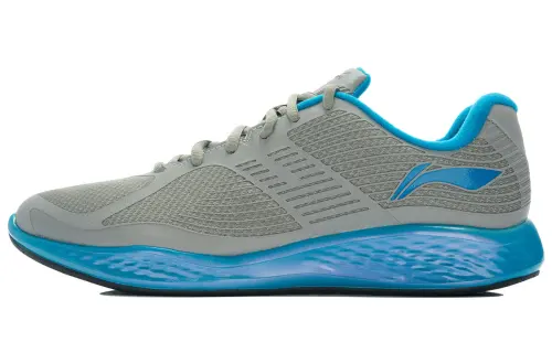 Li Ning Cloud Running Shoes Men's Low Top Gray/Blue