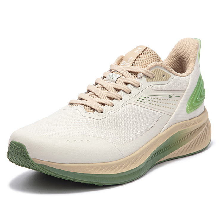 361° Slip Resistant Abrasion Resistant Low top Running Shoes Men’s Beige Green