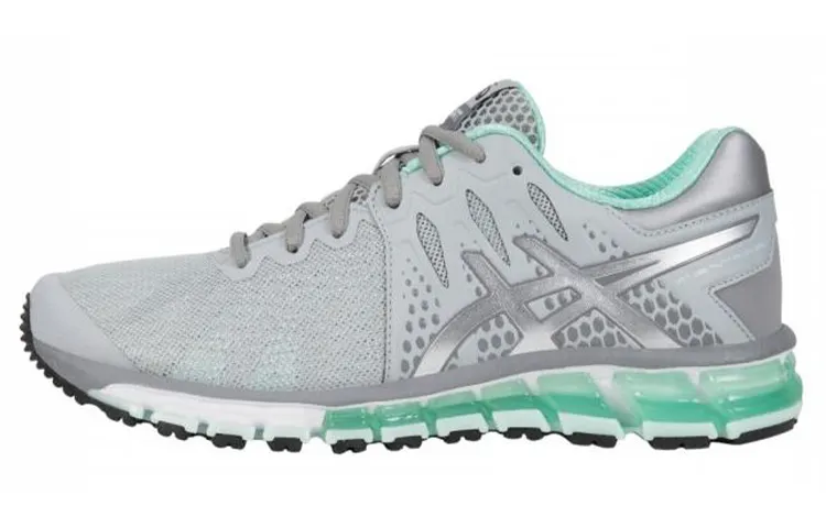 ASICS Gel Quantum 180 Abrasion Resistant Breathable Low top Running Shoes Women's Gray Green