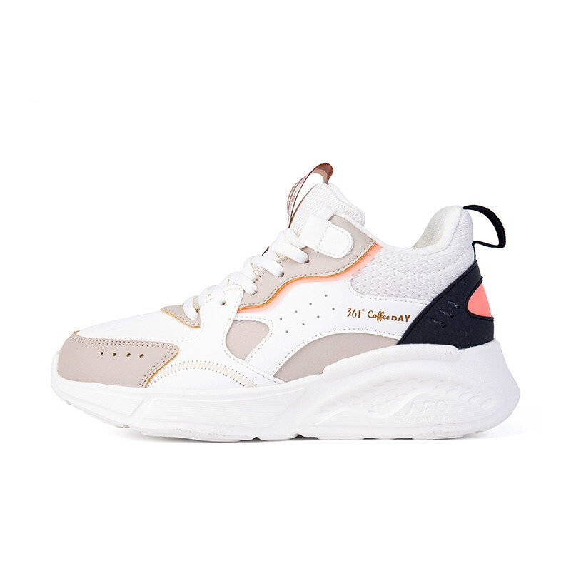 361° Cushioning Slip Resistant Abrasion Resistant Thermal Mid top Casual Running Shoes Women’s White Gray