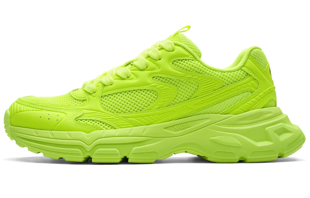 Kappa Hydrogen Track Back to Back Low top Chunky Sneakers Unisex Neon Bright Yellow