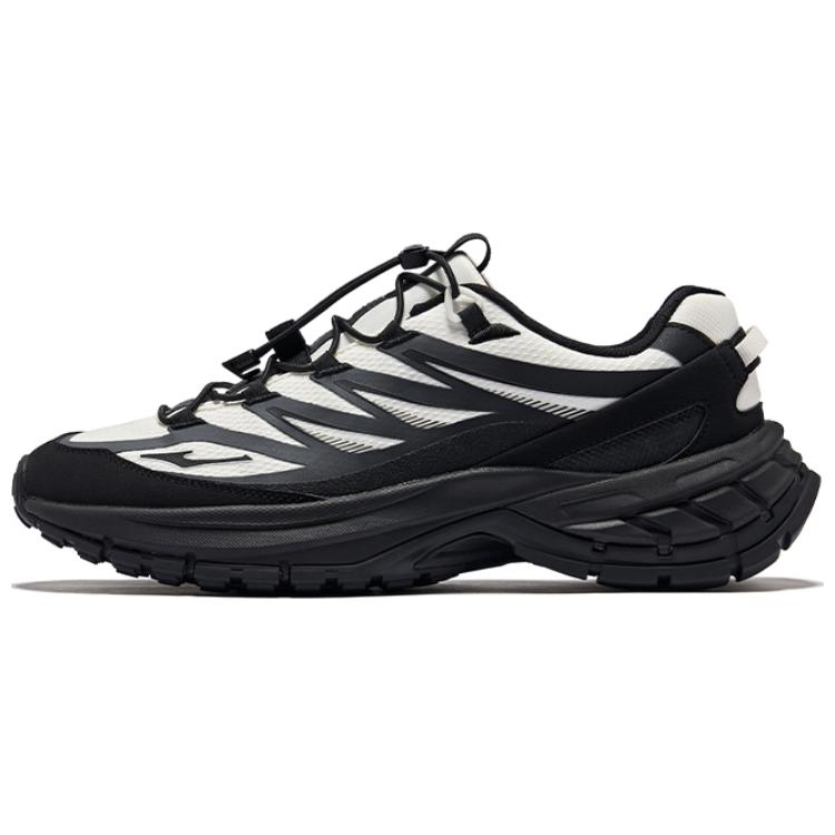 Erke Woyue 2 Slip Resistant Abrasion Resistant Mid top Outdoor Shoes Men’s Black White