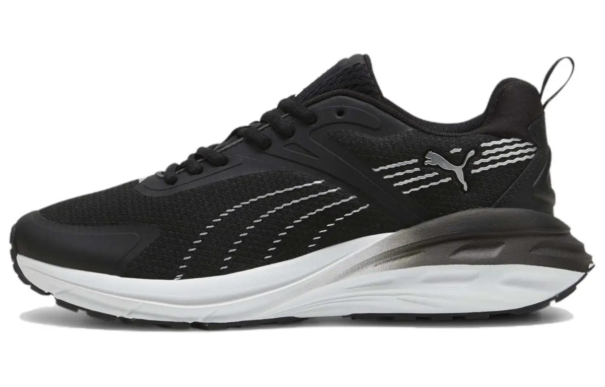 PUMA Hypnotic Cushioning Slip Resistant Abrasion Resistant Low top Running Shoes Unisex Black White