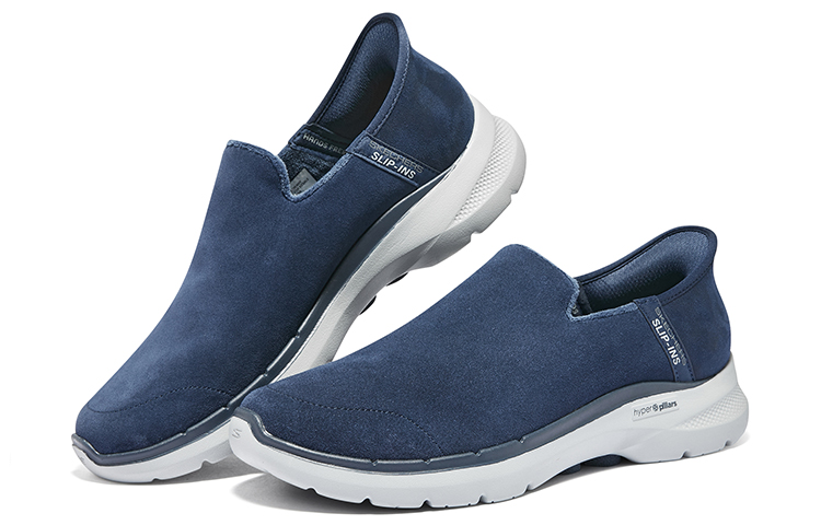 Skechers Comfortable And Breathable Cushioning, Wear Resistant Low top Running Shoes Men’s Marine Blue