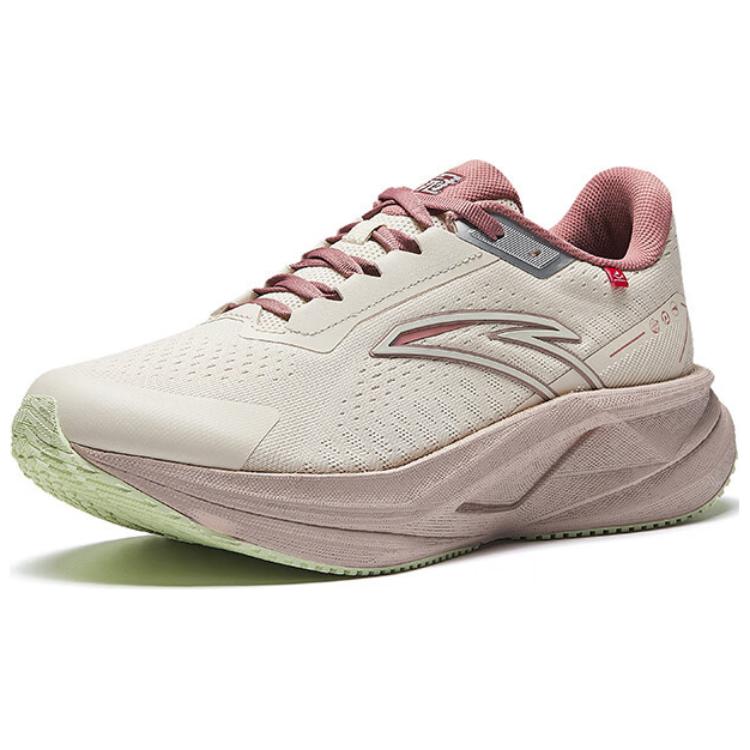 Anta Cushioning Abrasion Resistant Rebound Low top Casual Running Shoes Women’s Beige Pink
