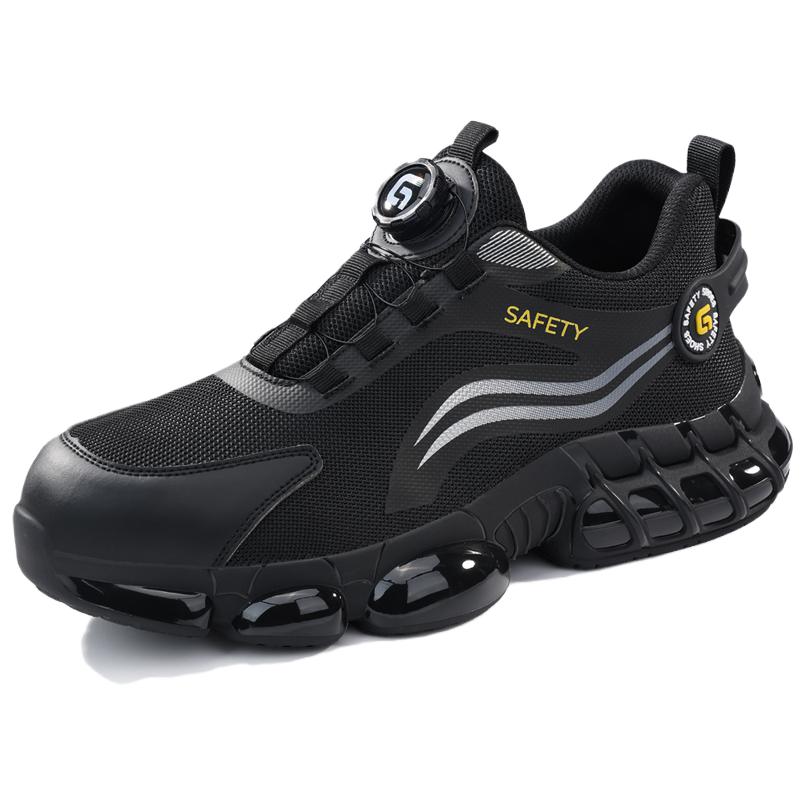 GUYISA Breathable Coverage Impact Resistant Breathable Coverage Impact Resistant Low top Outdoor Shoes Unisex Black