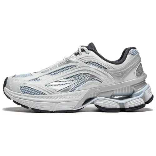 LiNing Aurora RENEW Wear-Resistant Slip-Resistant Support Height Increasing Low-Top Casual Shoes Women's Silver Blue