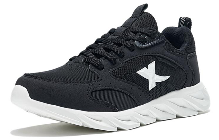 XTEP Feather Abrasion Resistant, Breathable, Lightweight Low top Running Shoes Women’s Black White