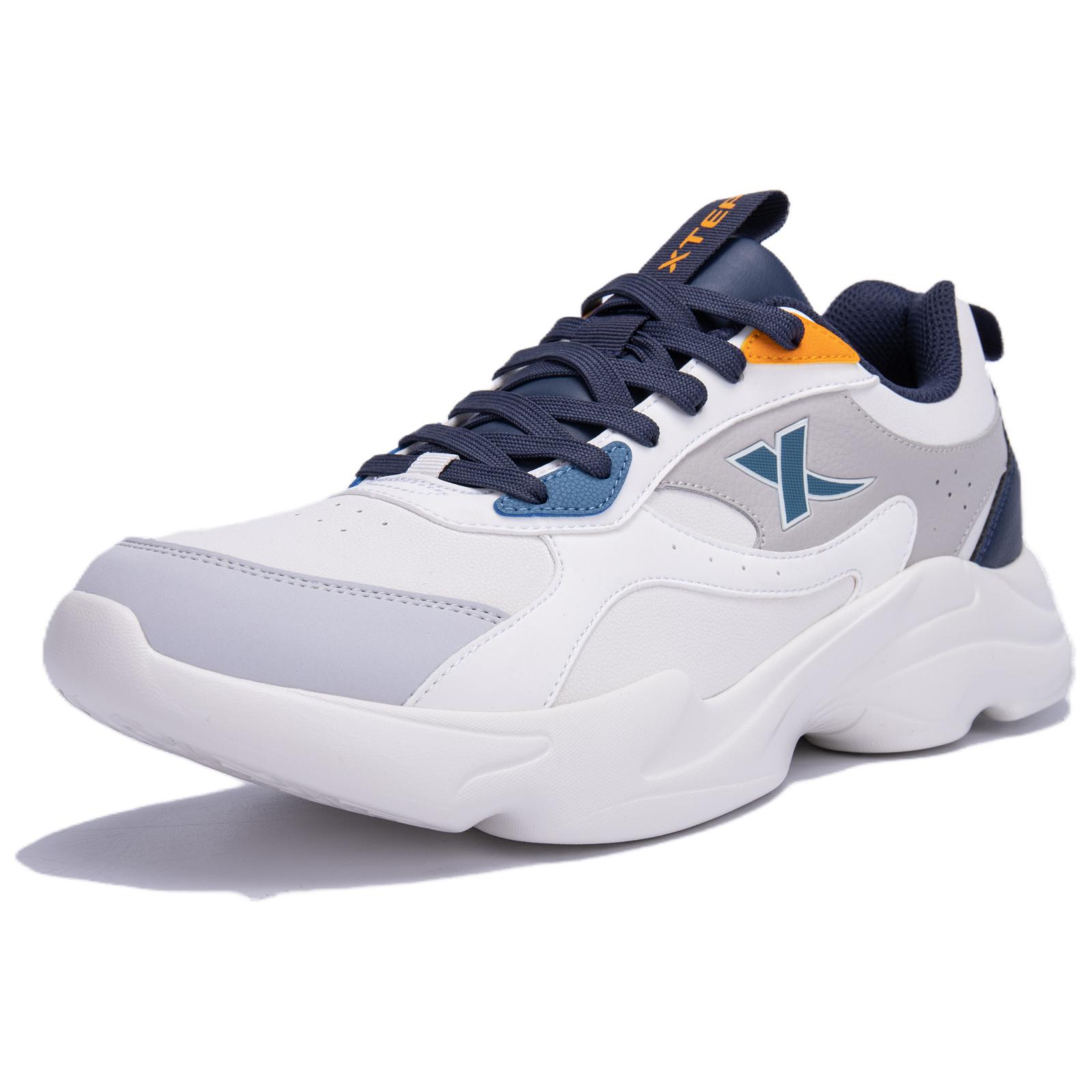 XTEP Cushioning Abrasion Resistant Breathable Low top Running Shoes Men’s White Gray