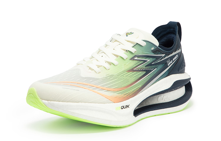 361° Cushioned Slip-Resistant Abrasion-Resistant Breathable Low-Top Training Running Shoes Men’s White Blue