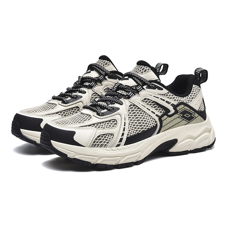 LOTTO Cushioning Slip Resistant Abrasion Resistant Low top Running Shoes Women’s Beige/Black
