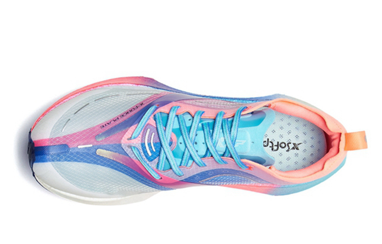 XTEP Cushioning Spin 10.0 Pro Slip Resistant, Abrasion Resistant, Breathable Low top Running Shoes Men’s Red Blue