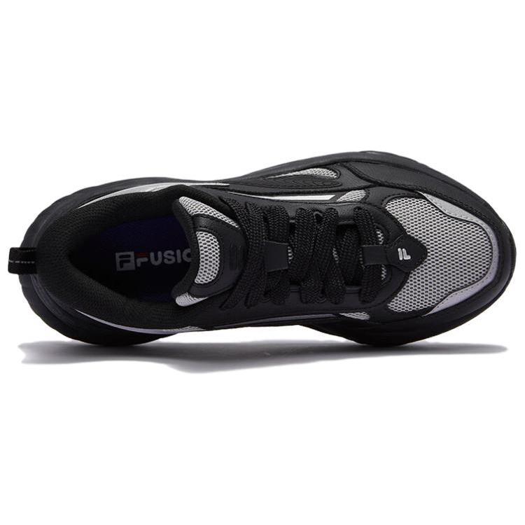 FILA FUSION Conch D Breathable Low top Casual City Commuting Running Shoes Women’s Black Silver