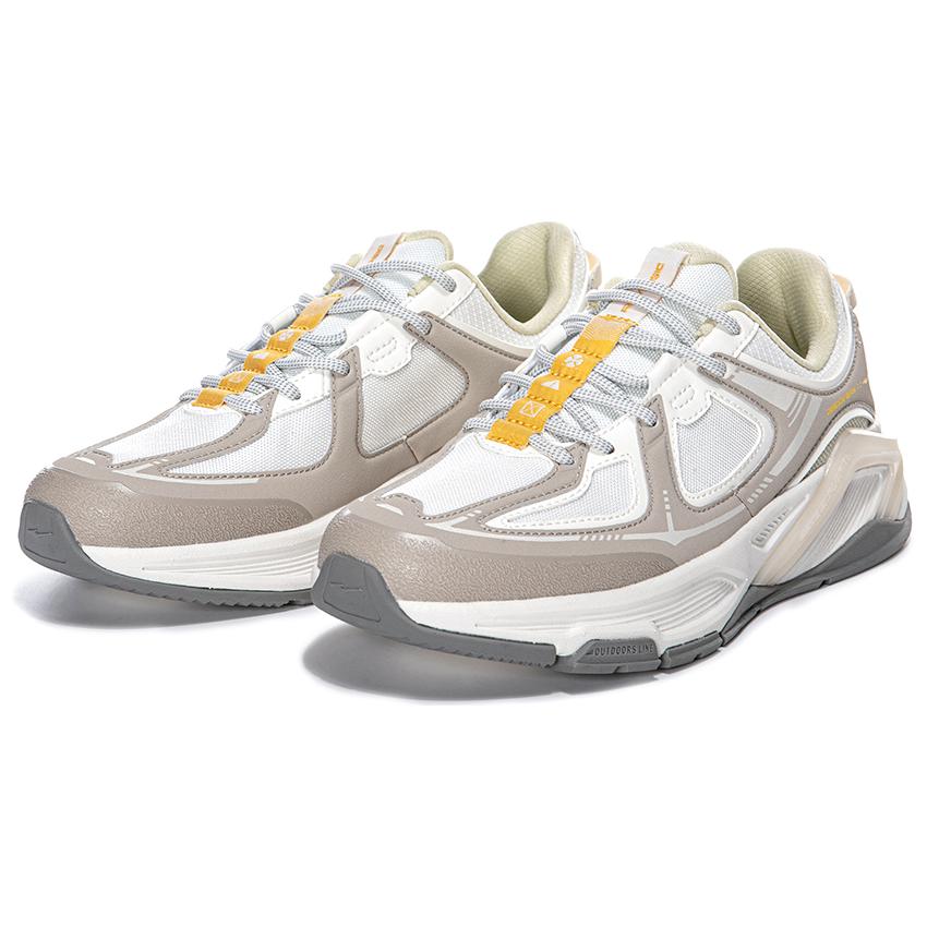 Erke Classic And Versatile Abrasion Resistant Abrasion Resistant Low top Casual Running Shoes Women’s White Gray Green