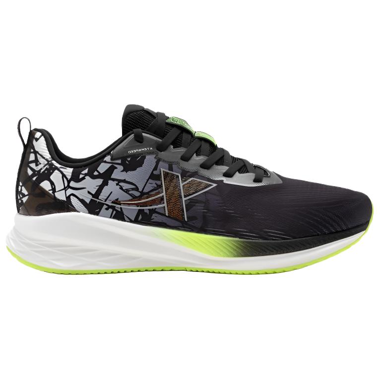XTEP 5.0LITE Fabric Cushioning Slip Resistant Abrasion Resistant Low top Running Shoes Men’s Black White