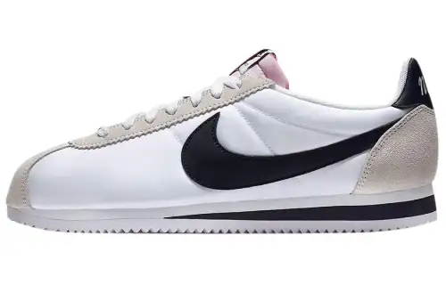 Nike Cortez Slip Resistant Lightweight Non slip Lightweight Low top Casual Running Shoes Unisex Gray White Black 2017