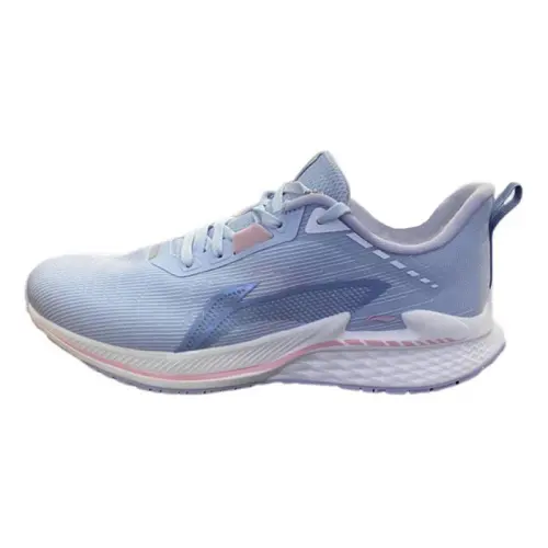 Li Ning Slip Resistant Abrasion Resistant Low top Casual Running Shoes Women's Blue Gray