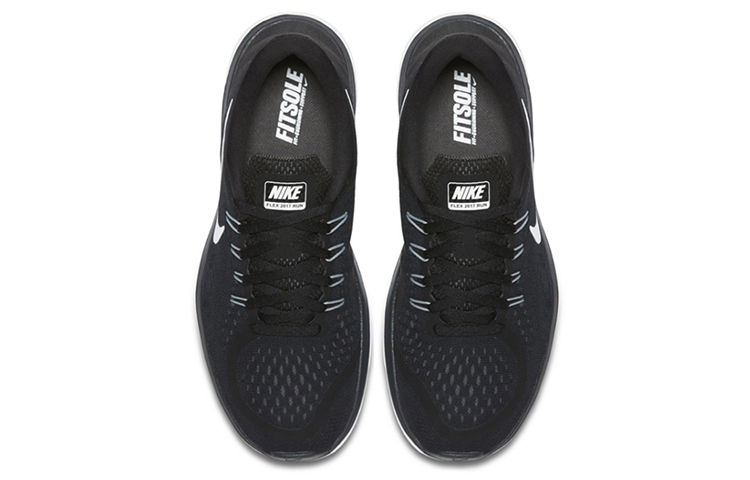 Женские кроссовки Nike Flex 2017 RN BLACK ANTHRACITE (черно-белые) — фото 4